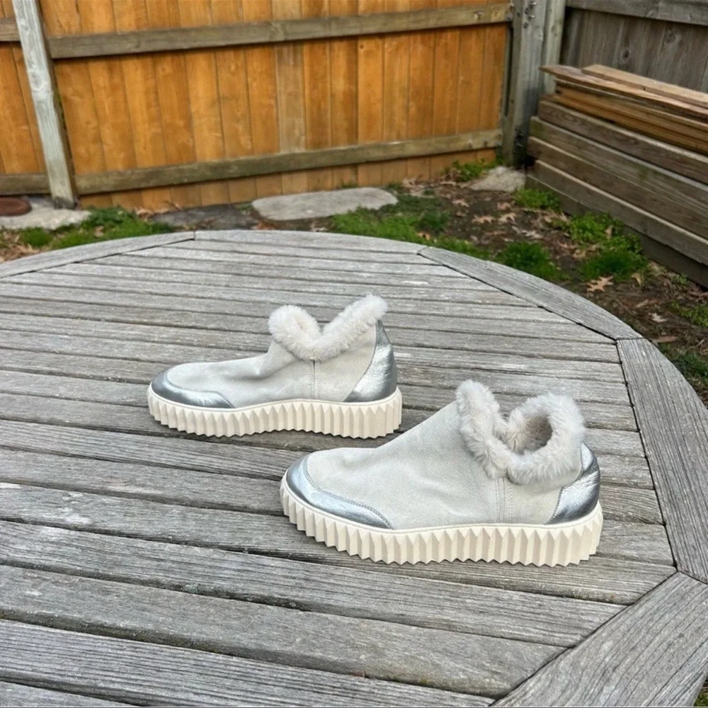 Voile Blanche‎ Luna Leather Fur Trim Sneaker Bootie Boots Size 40 / Size 10